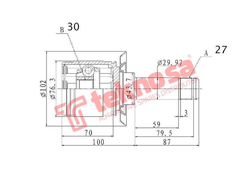 INNER CV JOINT - BM4014 (TEKNOSA)