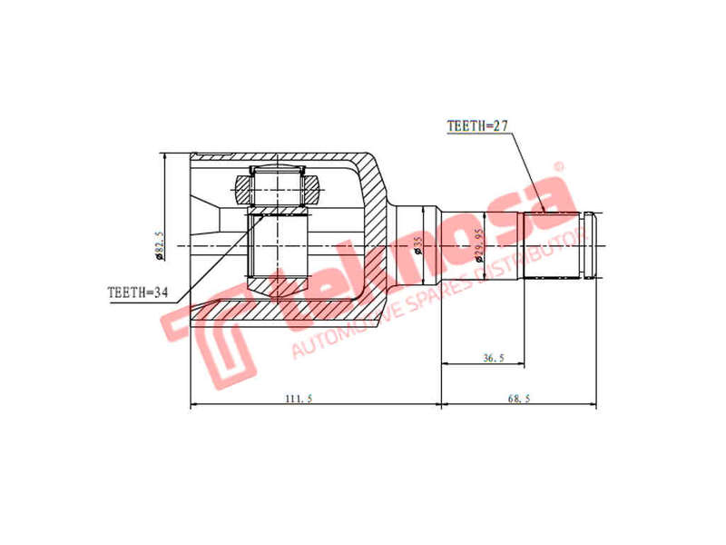 INNER CV JOINT - CH4002 (TEKNOSA)