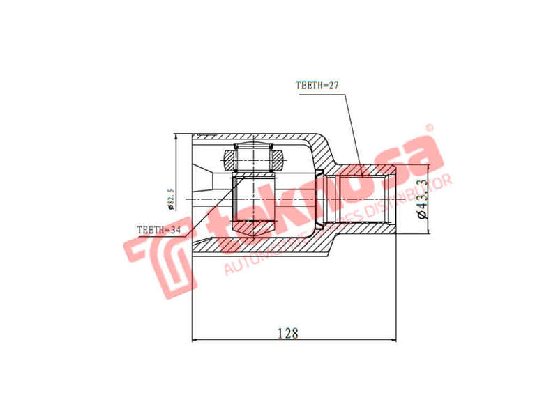 INNER CV JOINT - CH4003 (TEKNOSA)