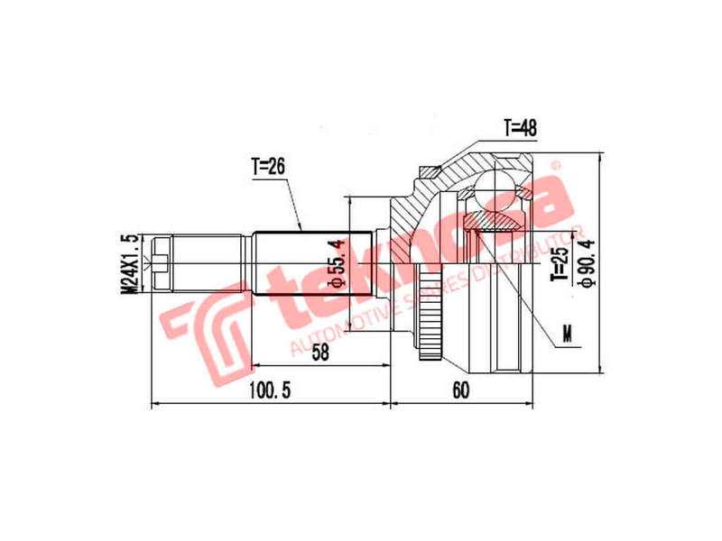 OUTER CV JOINT - CT3002A (TEKNOSA)
