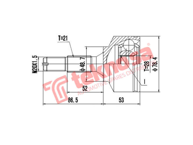 OUTER CV JOINT - CT3007 (TEKNOSA)