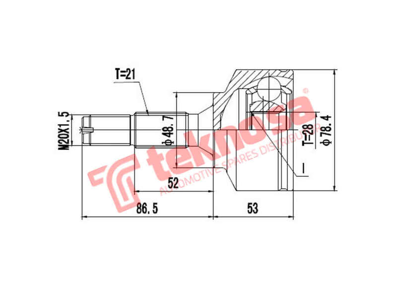 OUTER CV JOINT - CT3008 (TEKNOSA)