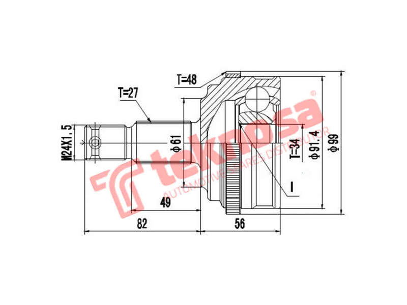 OUTER CV JOINT - CT3010A (TEKNOSA)