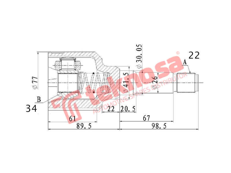 INNER CV JOINT - CT4006 (TEKNOSA)