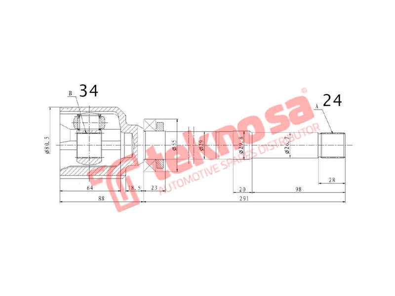 INNER CV JOINT - CT4008 (TEKNOSA)