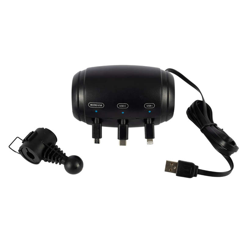 Multi Retractable Car Headrest Charger Station Headrest 3-in-1 For Backseat Passengers