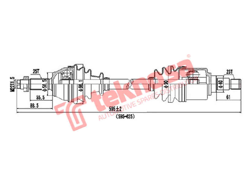 DRIVESHAFT - DFO130 (TEKNOSA)