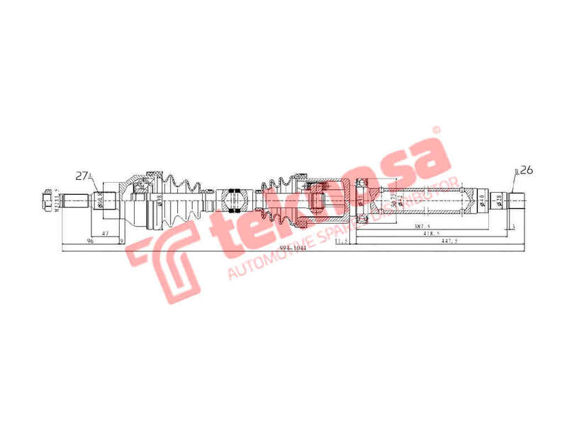 DRIVESHAFT - DFO217 (TEKNOSA)