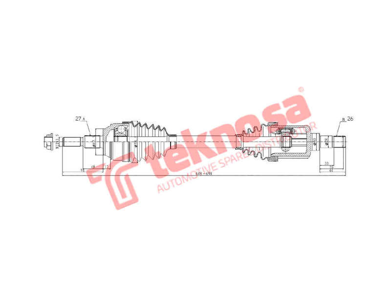 DRIVESHAFT - DFO406 (TEKNOSA)