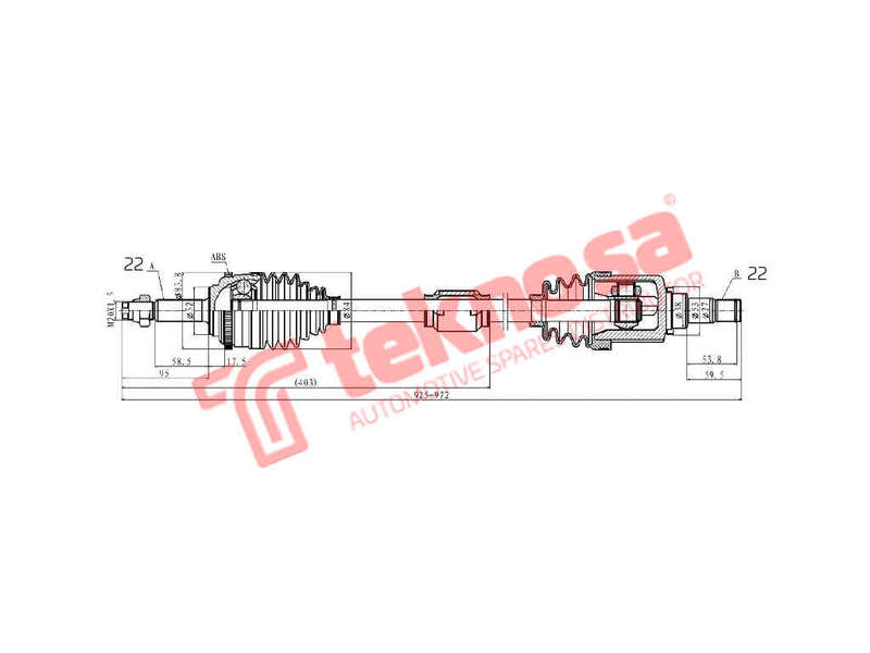 DRIVESHAFT - DGM209 (TEKNOSA)