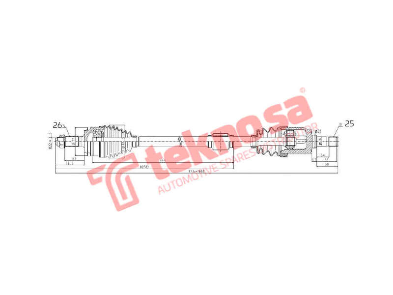DRIVESHAFT - DHO239 (TEKNOSA)
