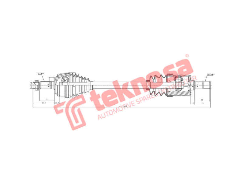 DRIVESHAFT - DHO242 (TEKNOSA)