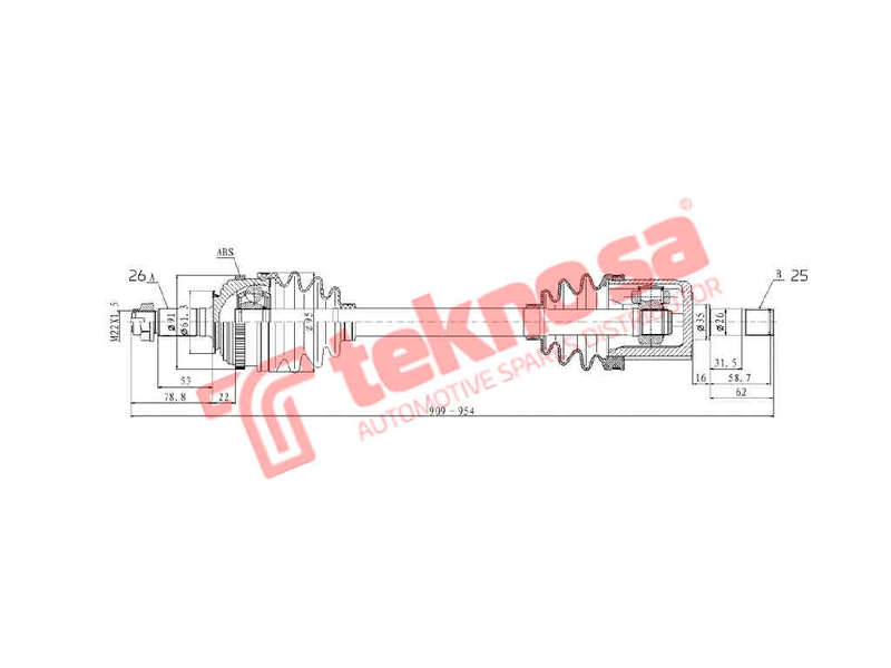 DRIVESHAFT - DHO246 (TEKNOSA)