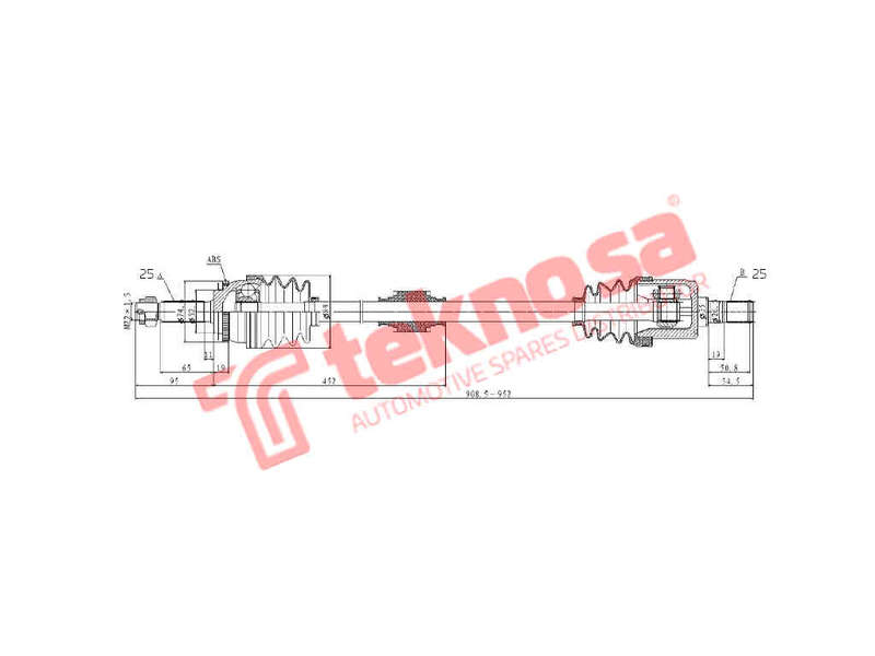 DRIVESHAFT - DHY211 (TEKNOSA)
