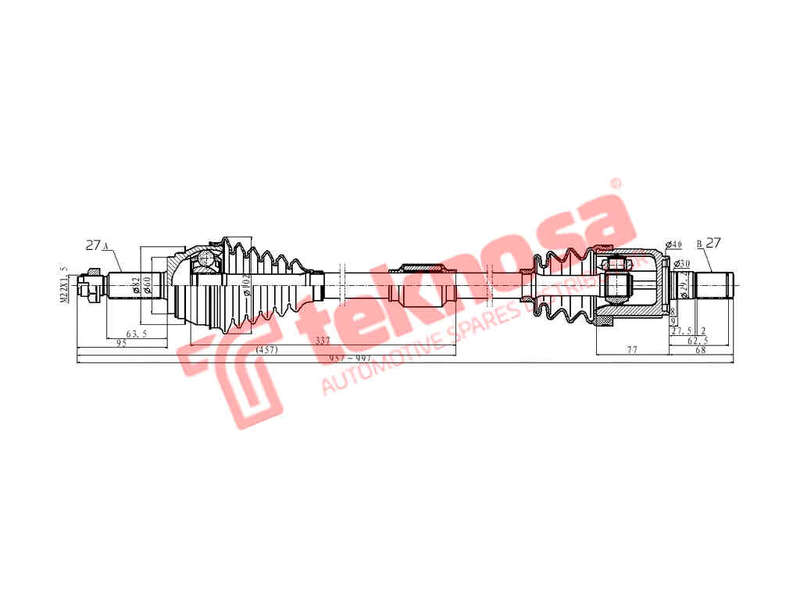 DRIVESHAFT - DHY217 (TEKNOSA)
