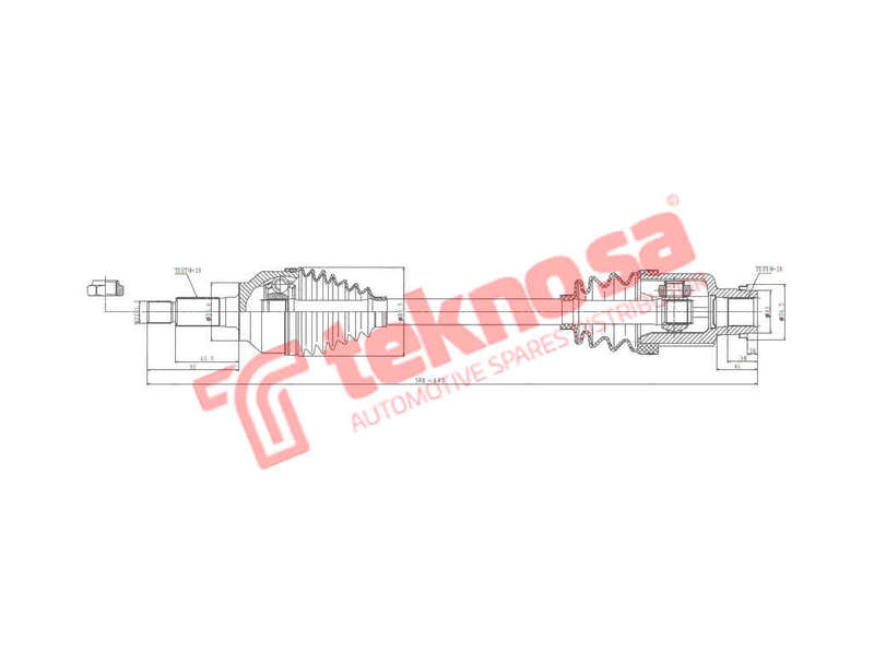 DRIVESHAFT - DMA107 (TEKNOSA)