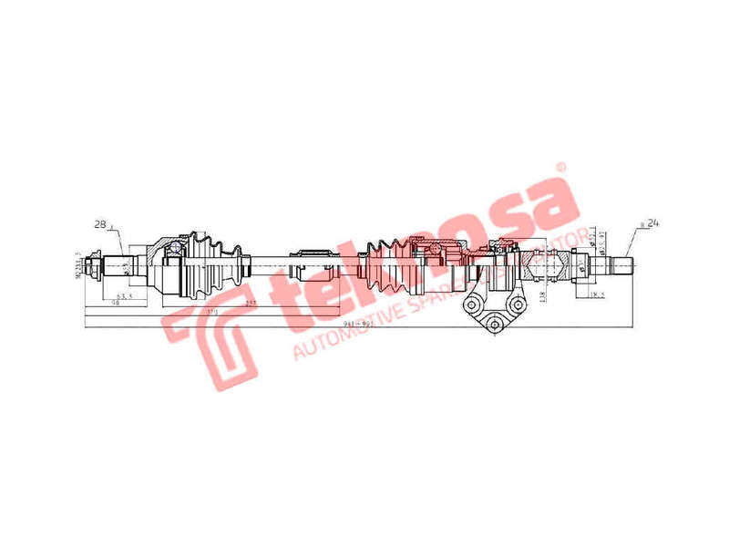 DRIVESHAFT - DMA109 (TEKNOSA)