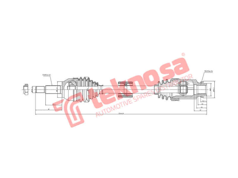 DRIVESHAFT - DMA211 (TEKNOSA)