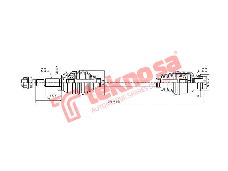 DRIVESHAFT - DMA213 (TEKNOSA)