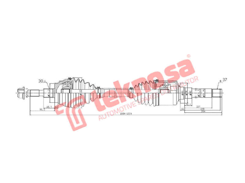 DRIVESHAFT - DME201 (TEKNOSA)