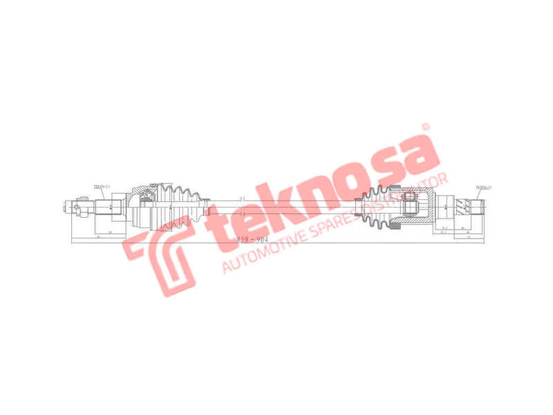 DRIVESHAFT - DNI103 (TEKNOSA)