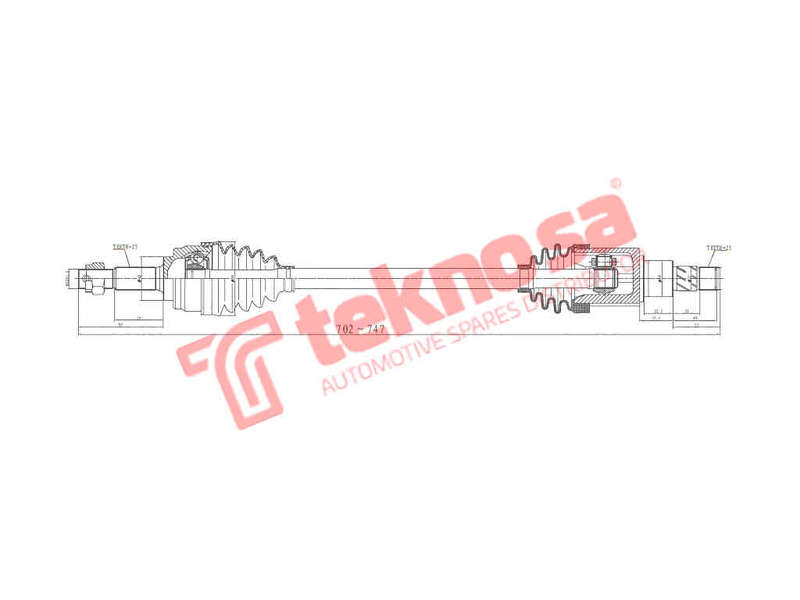DRIVESHAFT - DNI104 (TEKNOSA)
