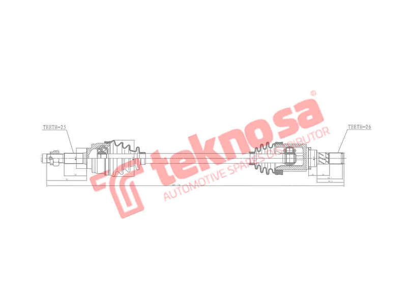 DRIVESHAFT - DNI106 (TEKNOSA)