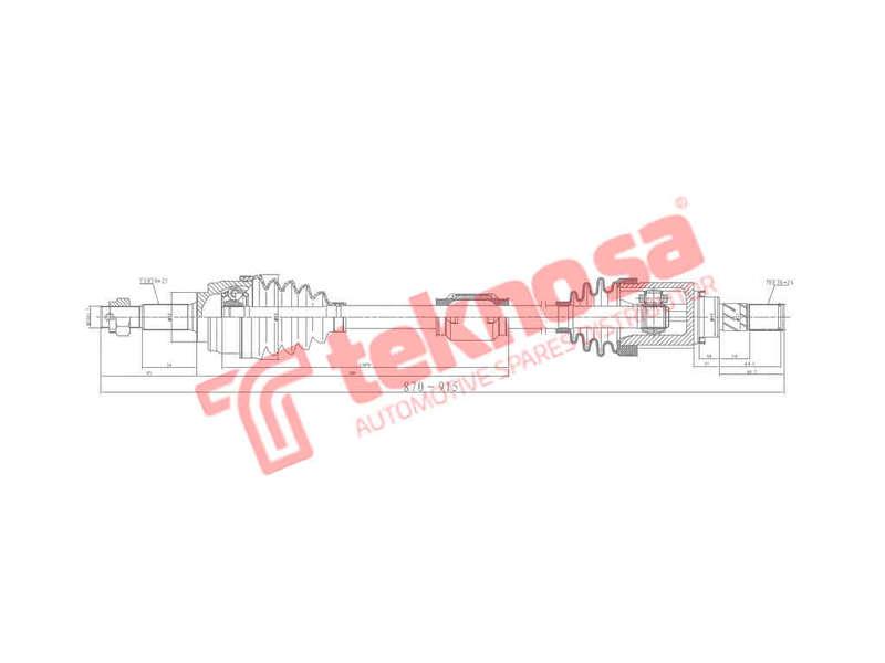 DRIVESHAFT - DNI107 (TEKNOSA)