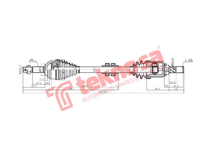 DRIVESHAFT - DNI108 (TEKNOSA)
