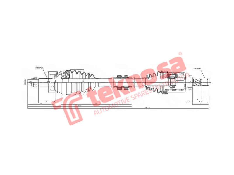 DRIVESHAFT - DNI200 (TEKNOSA)