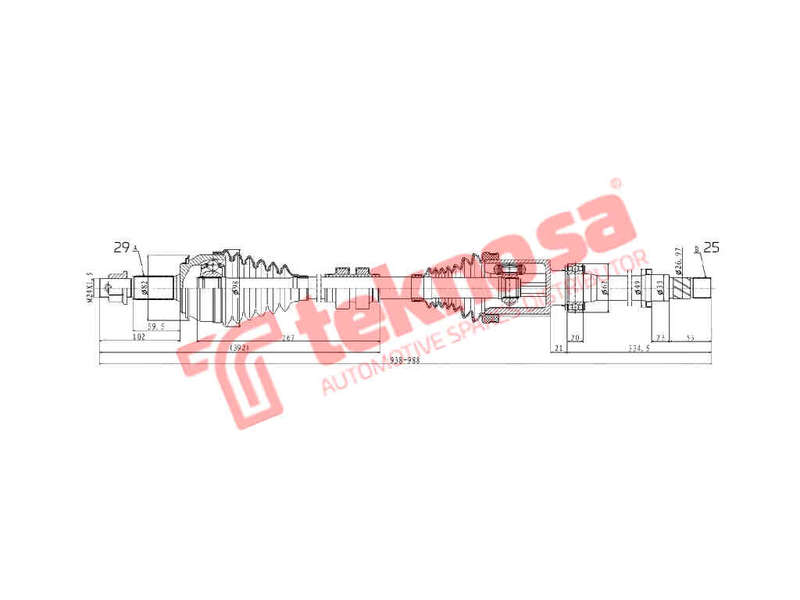 DRIVESHAFT - DNI203 (TEKNOSA)