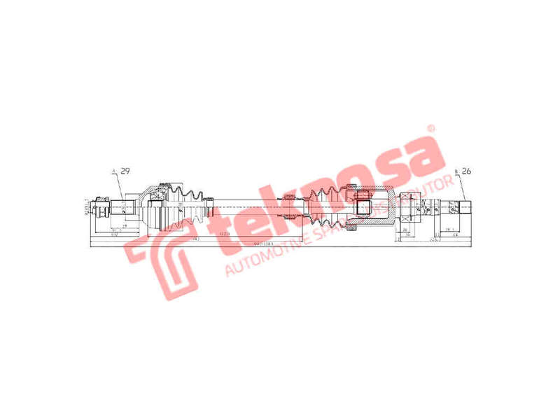 DRIVESHAFT - DNI207 (TEKNOSA)
