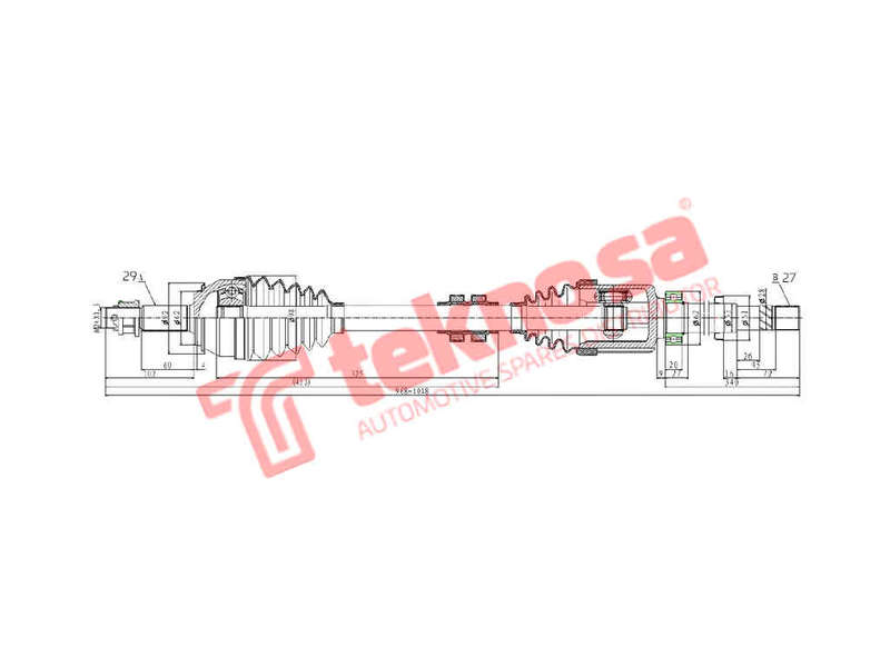 DRIVESHAFT - DNI209 (TEKNOSA)