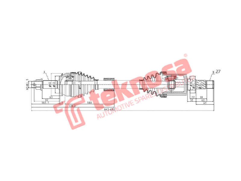 DRIVESHAFT - DNI210 (TEKNOSA)