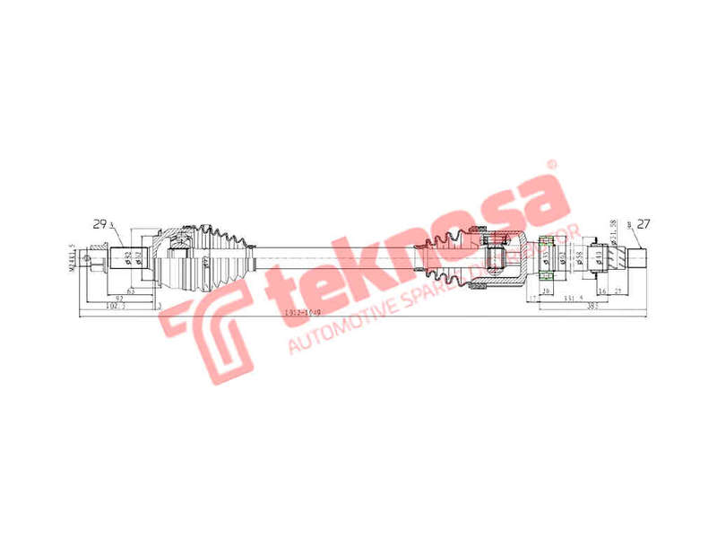 DRIVESHAFT - DNI211 (TEKNOSA)