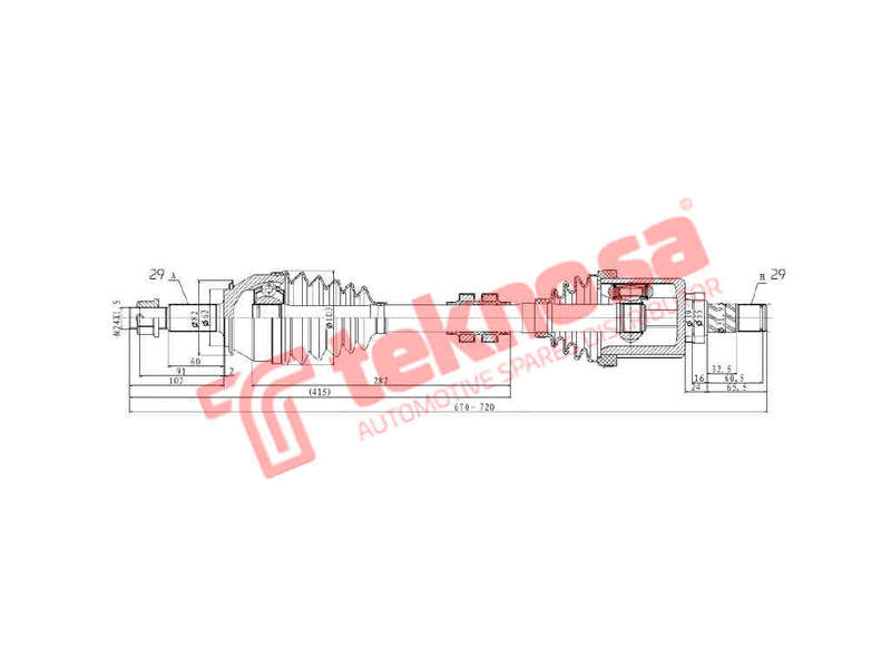 DRIVESHAFT - DNI212 (TEKNOSA)