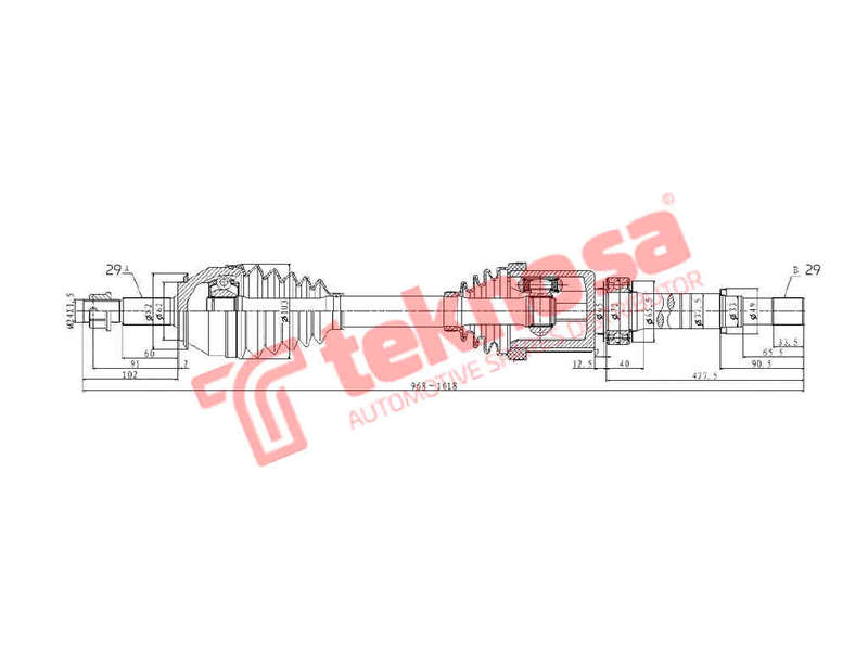 DRIVESHAFT - DNI213 (TEKNOSA)