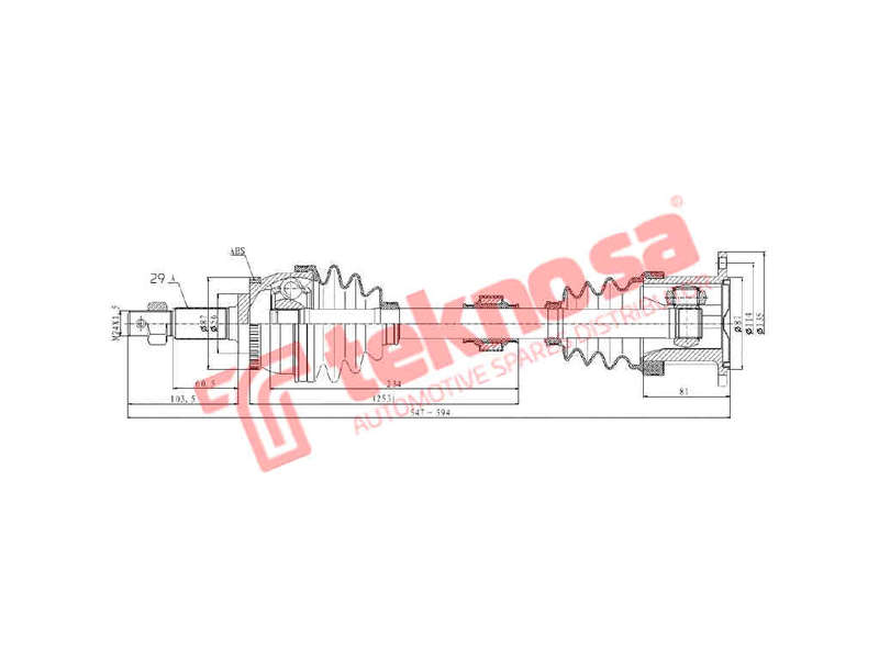 DRIVESHAFT - DNI217 (TEKNOSA)