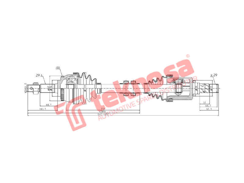 DRIVESHAFT - DNI218 (TEKNOSA)