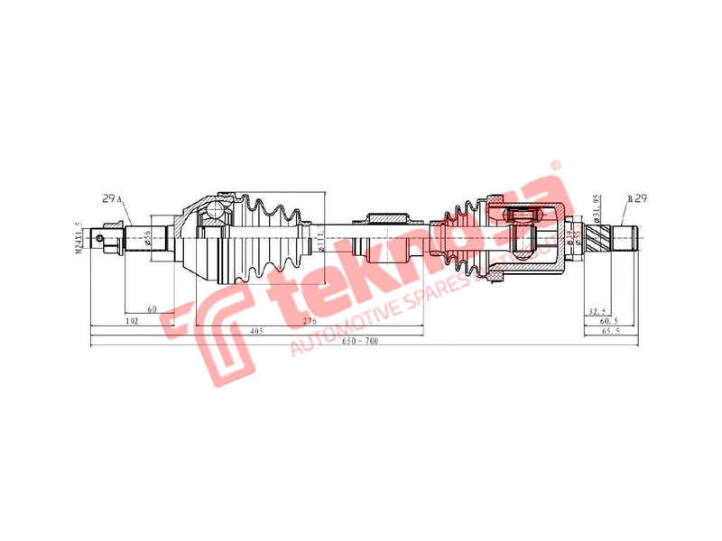 DRIVESHAFT - DNI220 (TEKNOSA)