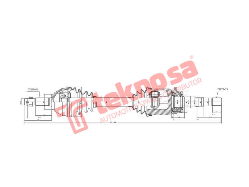 DRIVESHAFT - DNI223 (TEKNOSA)