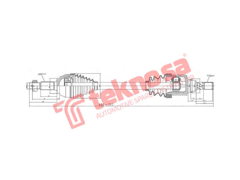 DRIVESHAFT - DNI232 (TEKNOSA)
