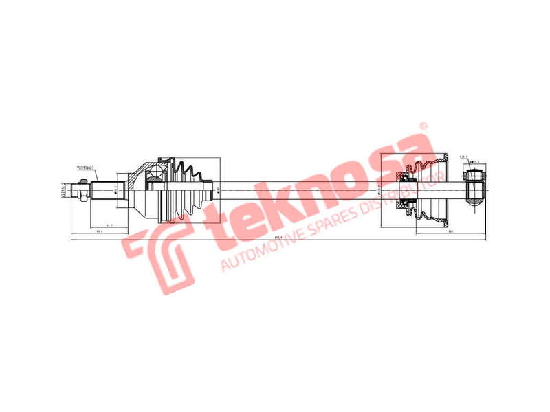 DRIVESHAFT - DOP100 (TEKNOSA)
