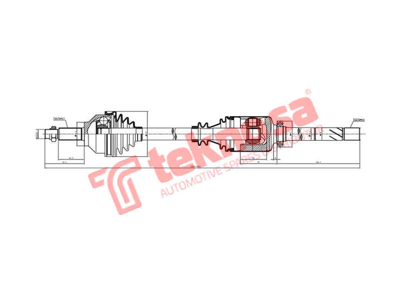 DRIVESHAFT - DOP101 (TEKNOSA)
