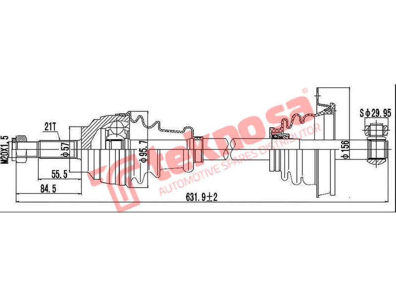 DRIVESHAFT - DRE200 (TEKNOSA)