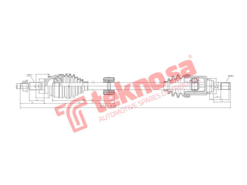 DRIVESHAFT - DSU103 (TEKNOSA)