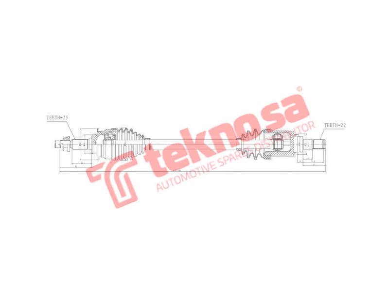 DRIVESHAFT - DSU106 (TEKNOSA)