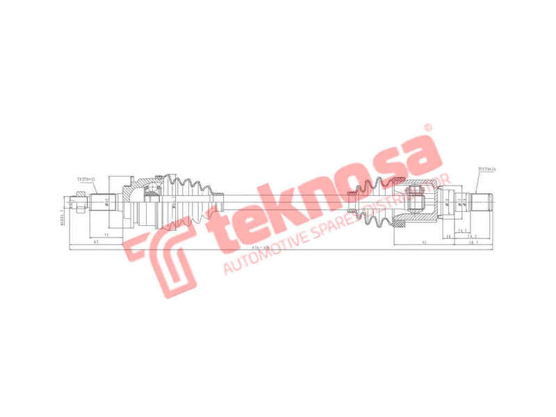 DRIVESHAFT - DSU108 (TEKNOSA)