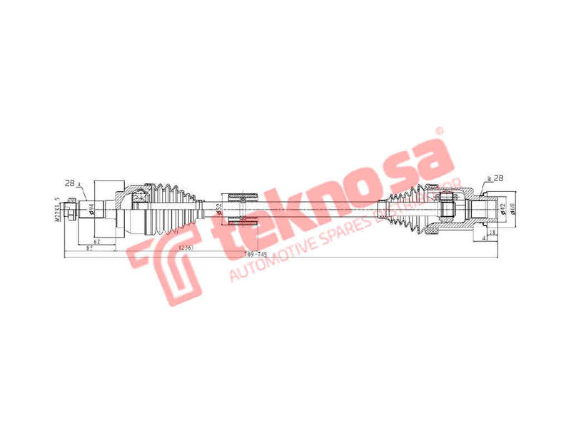 DRIVESHAFT - DSU111 (TEKNOSA)