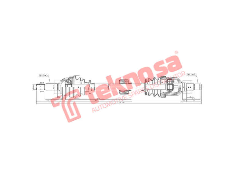 DRIVESHAFT - DTO217 (TEKNOSA)